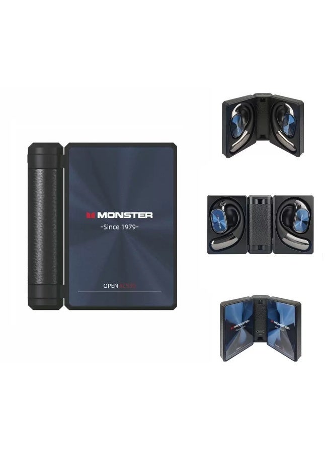 سماعات رأس مونستر بخاصية إلغاء الضوضاء النشطة | قابلة للطي، لاسلكية، تعمل بتقنية البلوتوث | تصميم مفتوح للأذن بتقنية التوصيل العظمي | مقاومة للعرق بمعيار IPX5 | سماعات رأس آمنة للجري وركوب الدراجات